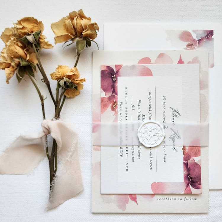 "1" x 11" Pre-Folded Vellum Bellyband for 5"x7" Invitations, Set of 10" - Belly Bands in white by MC silverlinings