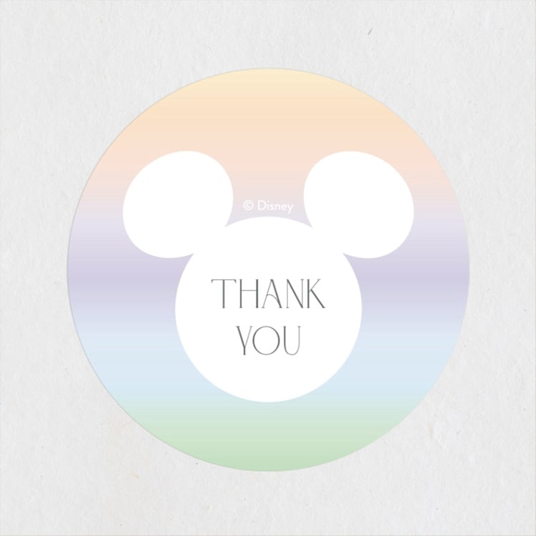 "Disney Ombre Mickey Mouse" - Baby Shower Stickers in Rainbow by Beth Schneider - Front