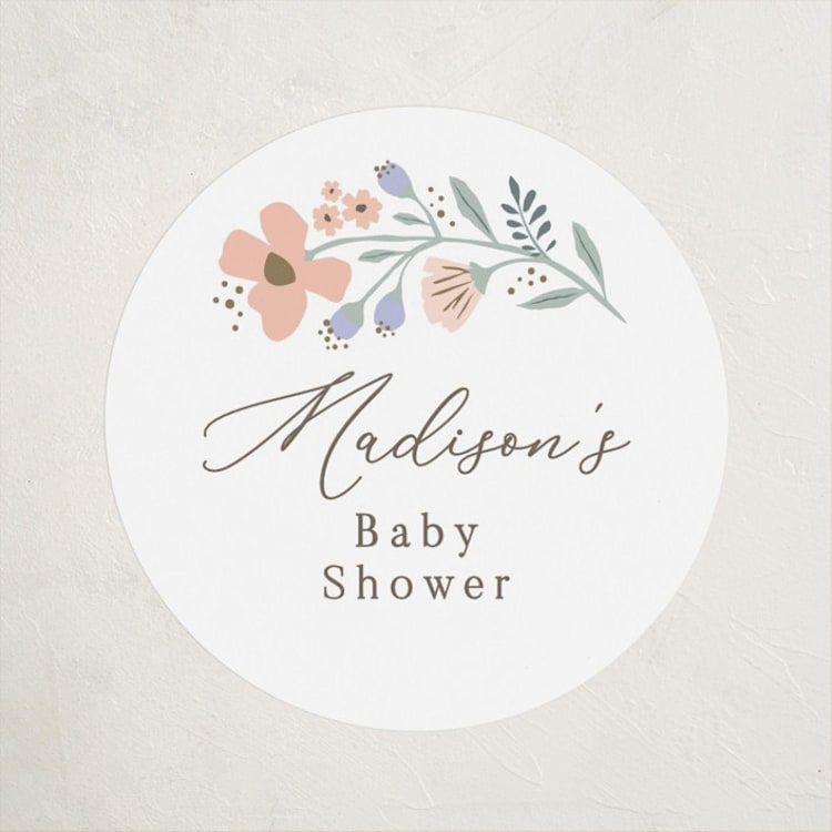 "Garden Bunnies" - Baby Shower Stickers in Petal by Karidy Walker - Front
