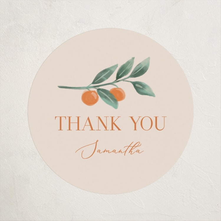 "Cutie Frame" - Baby Shower Stickers in Cream by frau brandt - Front