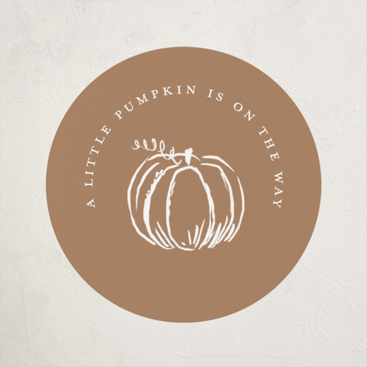 "autumn toile" - Baby Shower Stickers in Acorn by Rebecca Durflinger - Front