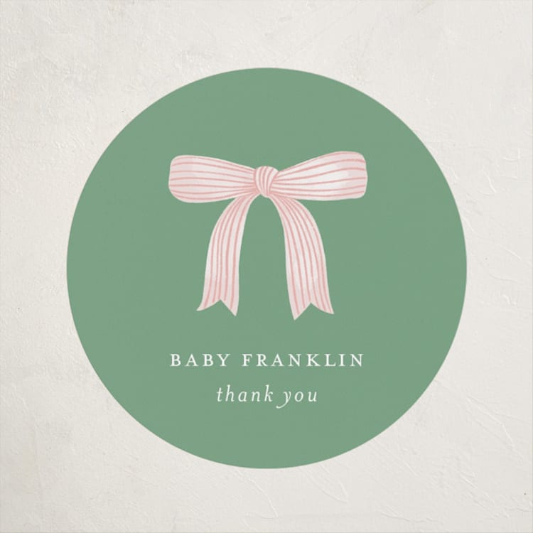 "Dainty Garden" - Baby Shower Stickers in Blush by Paper Raven Co. - Front