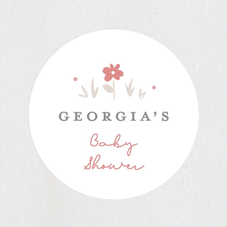 "Sweet Farm" - Baby Shower Stickers in Poppy by Carolyn MacLaren - Front
