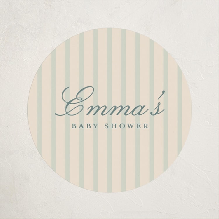 "Maison de Rêves" - Baby Shower Stickers in Ciel by Sabrin Deirani - Front