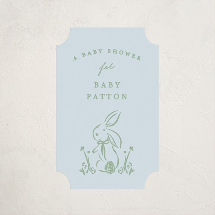 "Woodland Party" - Baby Shower Stickers in Bluebird by Julie Murray - Front