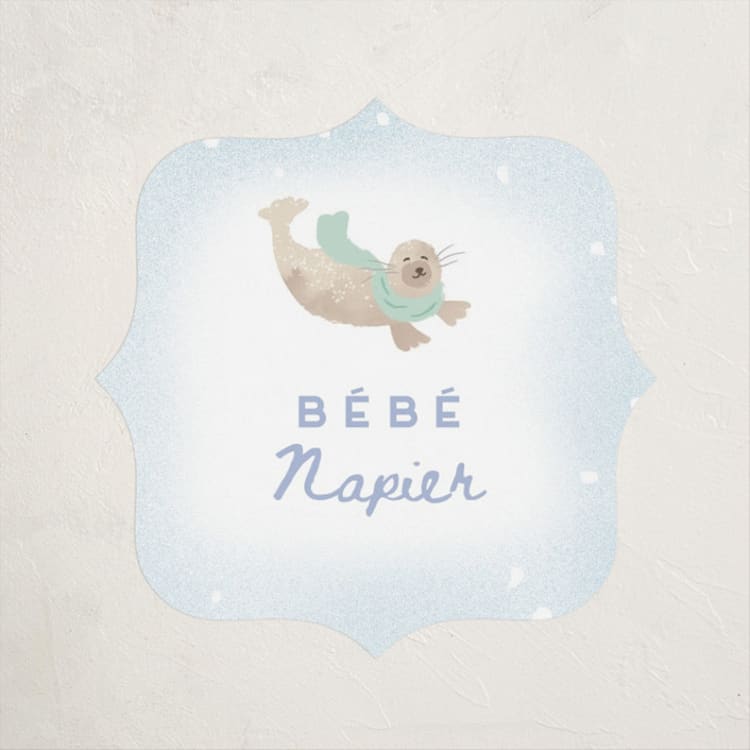 "Apres Bebe" - Baby Shower Stickers in Frost by Jennifer Wick - Front
