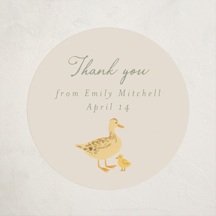 "Cottage Life" - Baby Shower Stickers in Vanilla by frau brandt - Front