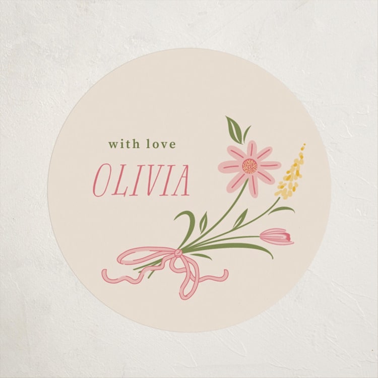 "little bud" - Baby Shower Stickers in Garden by letterfix - Front
