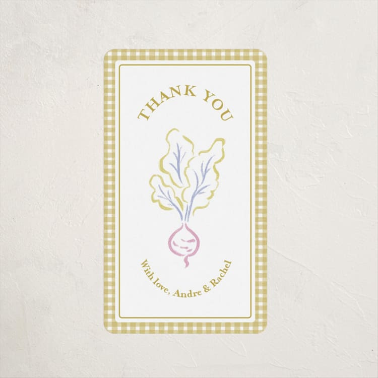 "Veggie Patch" - Baby Shower Stickers in Olive by Natalie Rae - Front