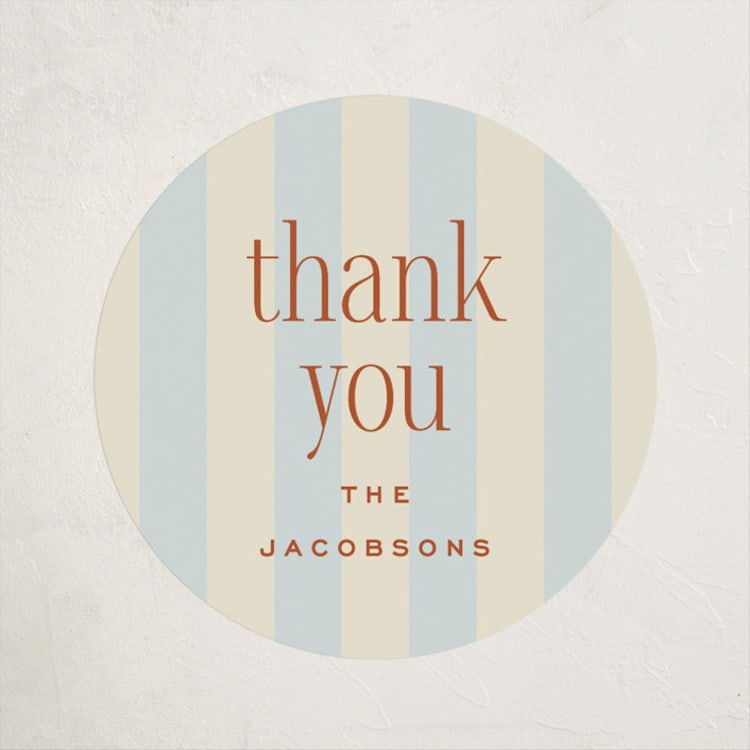 "we're having a party" - Baby Shower Stickers in Powder Blue by Ellen Schlegelmilch - Front