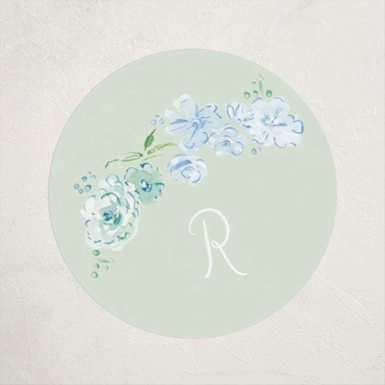 "paris with love" - Baby Shower Stickers in Breezy Skies by Phrosné Barwood - Front