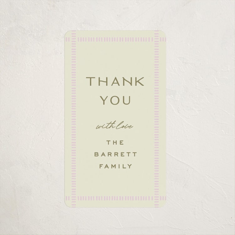 "stitched lines" - Baby Shower Stickers in Blush by Ellen Schlegelmilch - Front