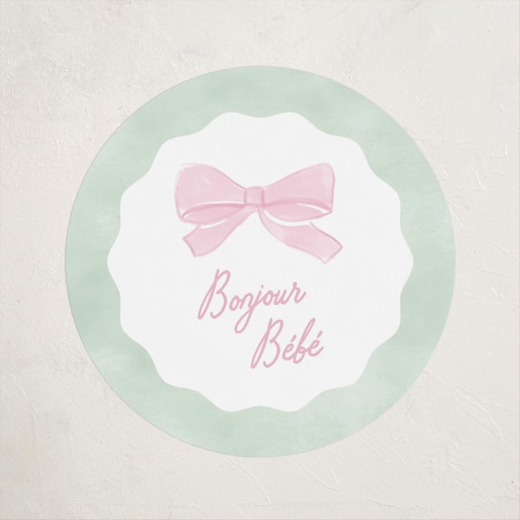"Little fleur" - Baby Shower Stickers in Cupcake by Creo Study - Front