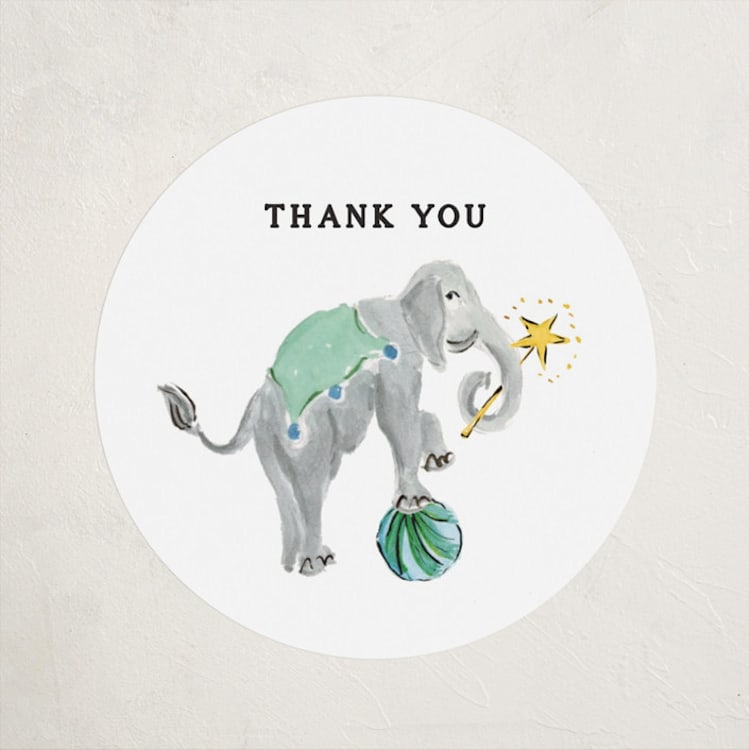 "Favorite Things" - Baby Shower Stickers in Celestial by Jill Delavan - Front