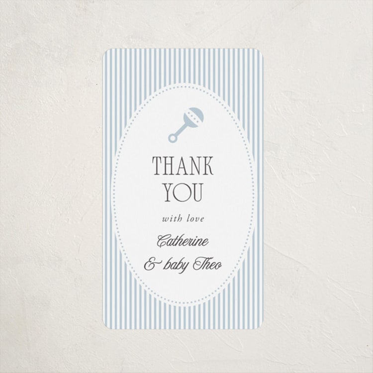 "boujee" - Baby Shower Stickers in Blueberry by Benita Crandall - Front