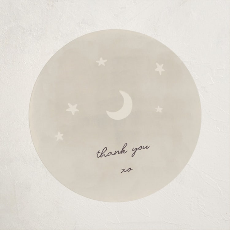 "Lullaby" - Baby Shower Stickers in Cream by Ani Somi - Front