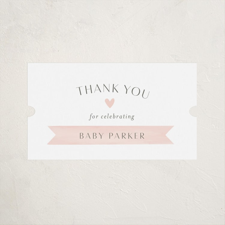 "Disney's Pooh and Piglet" - Baby Shower Stickers in Blush by Katherine Moynagh - Front
