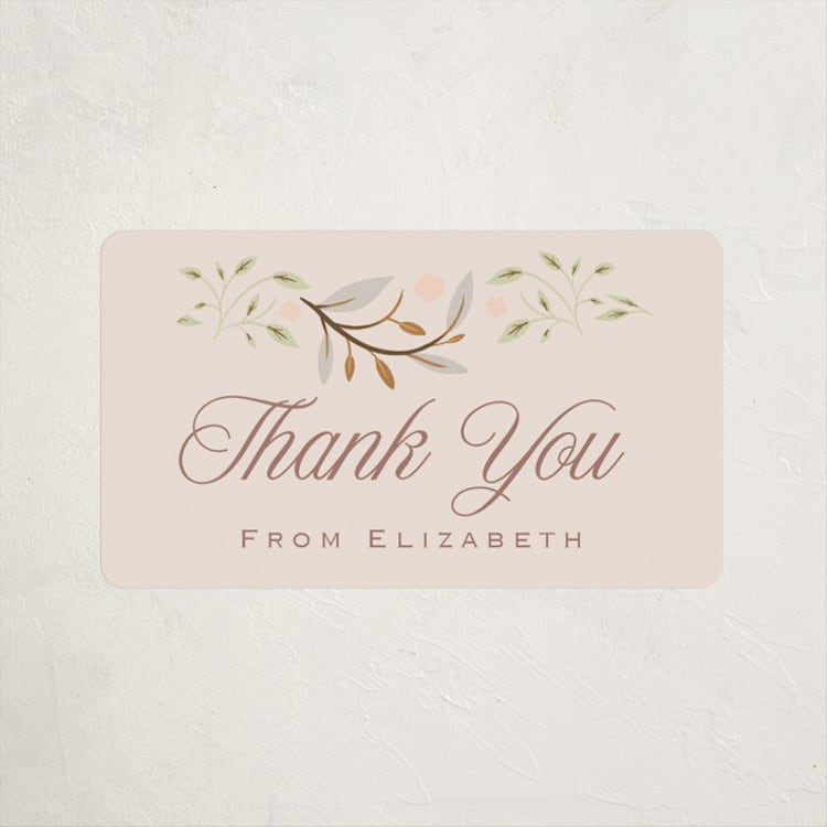 "Storybook" - Baby Shower Stickers in Blush by Hannah Williams - Front