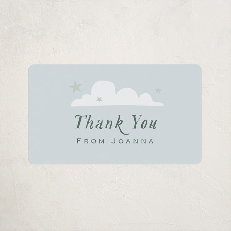 "Little Explorer" - Baby Shower Stickers in Powder by Hannah Williams - Front