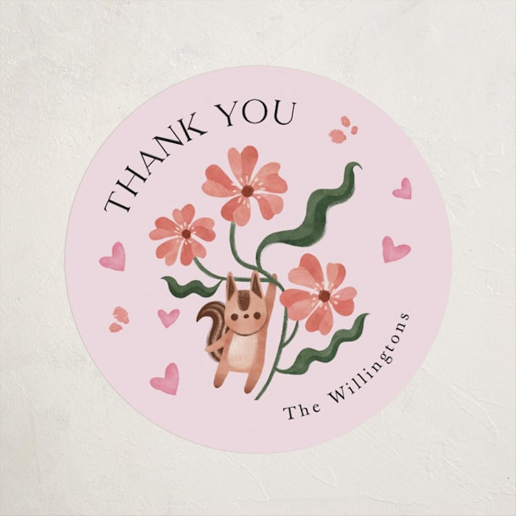 "Love is in the Air" - Baby Shower Stickers in Rose by Vivian Yiwing - Front