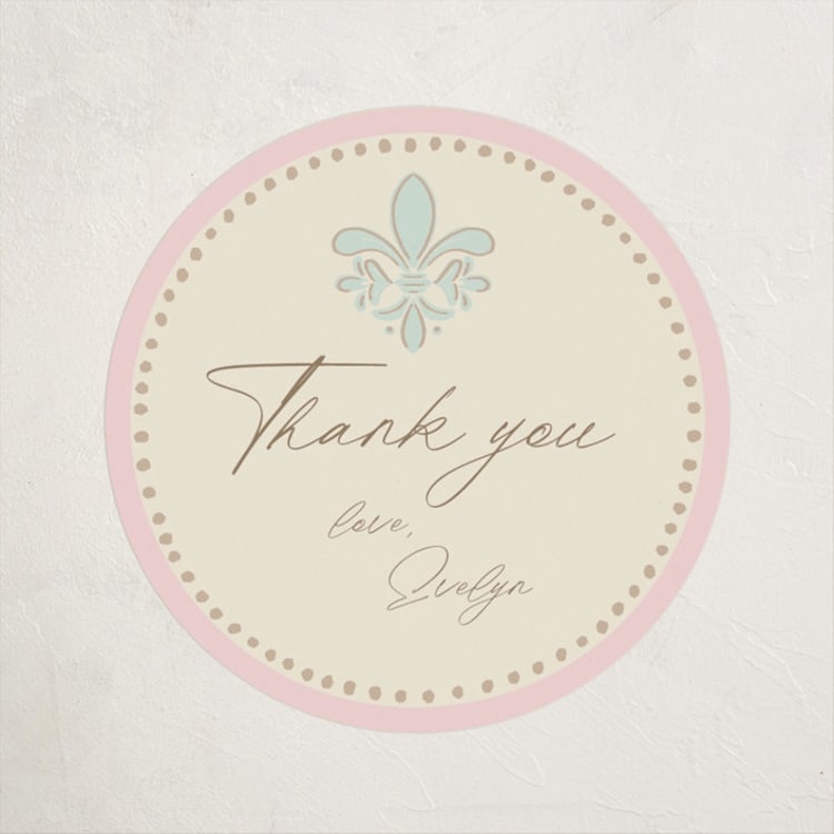 "Precious" - Baby Shower Stickers in Mint by Tina Faselli - Front