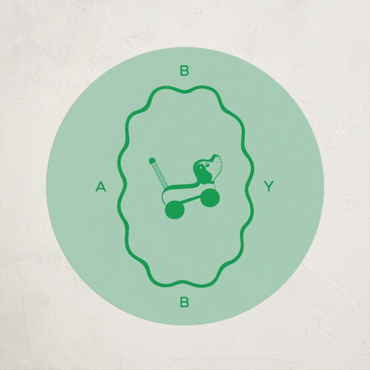 "Vintage Classic" - Baby Shower Stickers in Mint by Jen Ramsey - Front