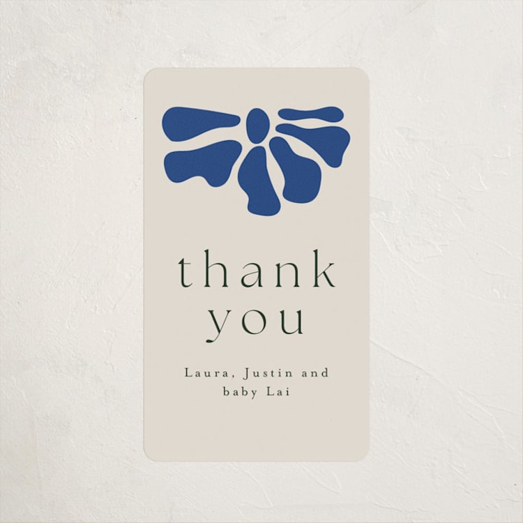 "Modern Bloom" - Baby Shower Stickers in Cobalt by Joyce Pinheiro - Front