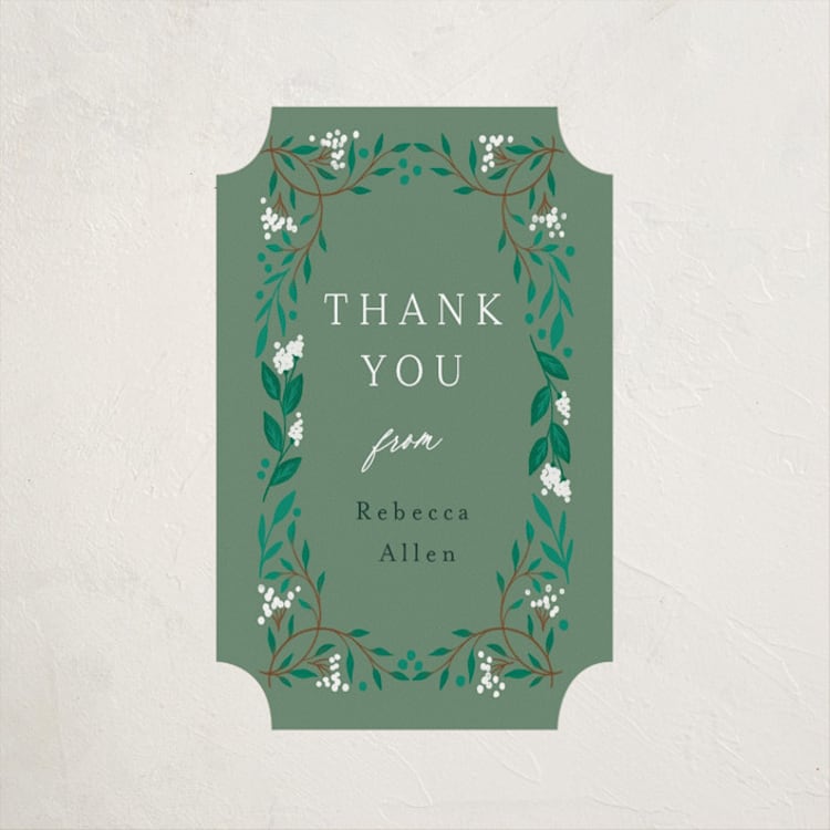 "Illuminated Storybook" - Baby Shower Stickers in Evergreen by Alethea and Ruth - Front