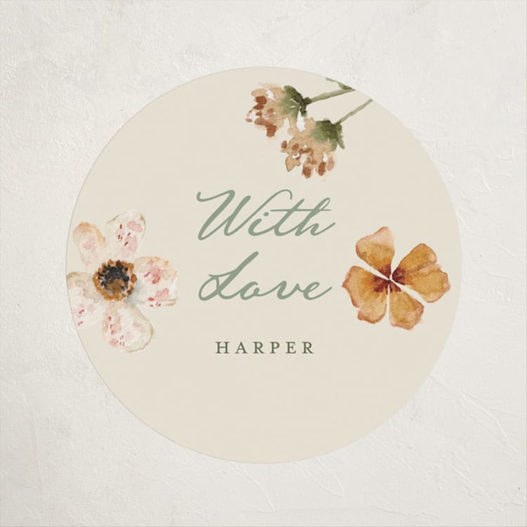 "Whimsical Baby Shower" - Baby Shower Stickers in Cream by Reilly Kavanaugh - Front