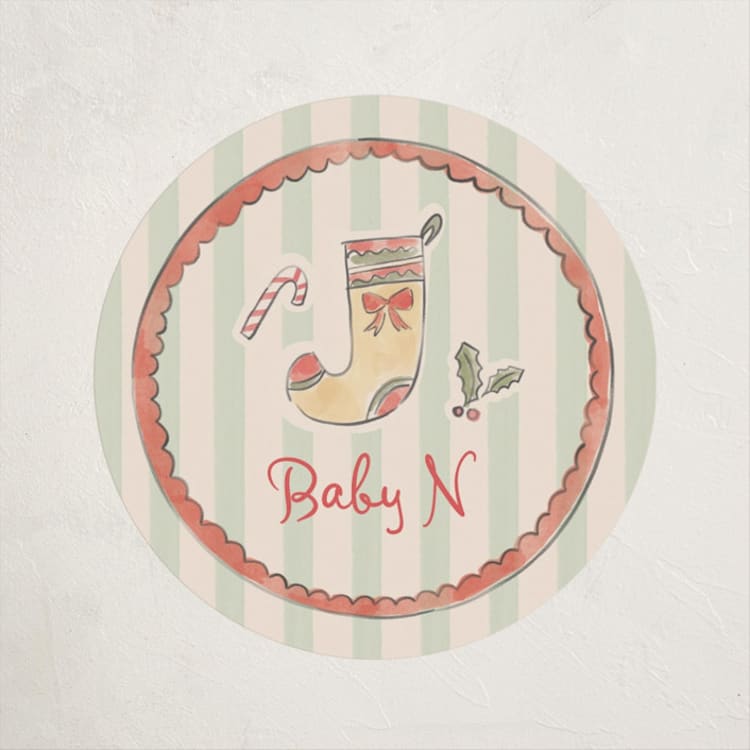 "Toys and Joy" - Baby Shower Stickers in Peppermint by Creo Study - Front
