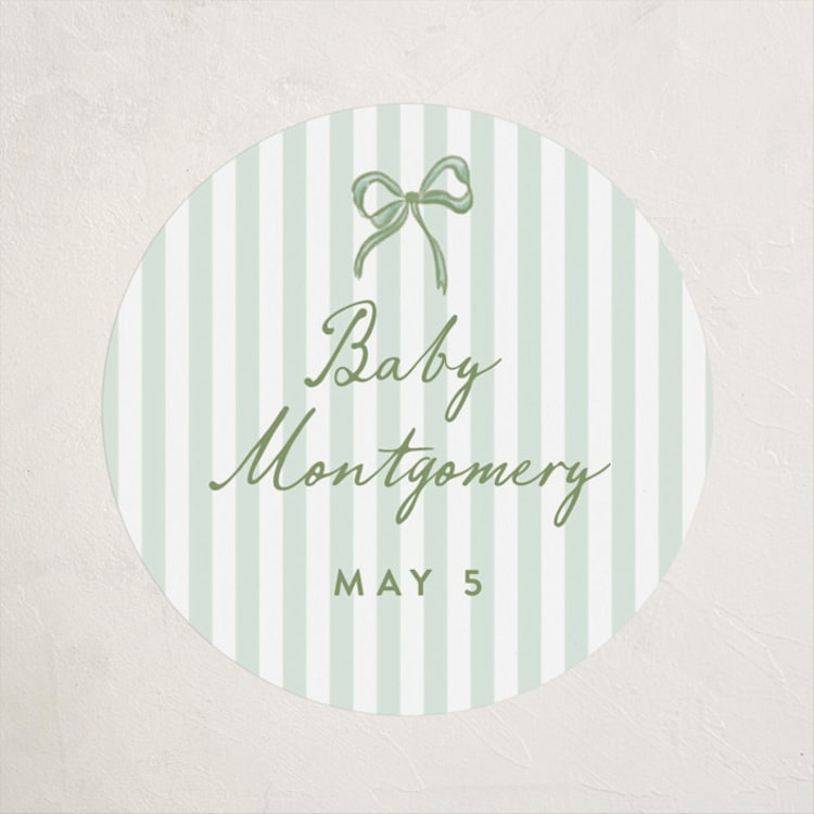 "Lily" - Baby Shower Stickers in Lilypad by Leah Bisch - Front