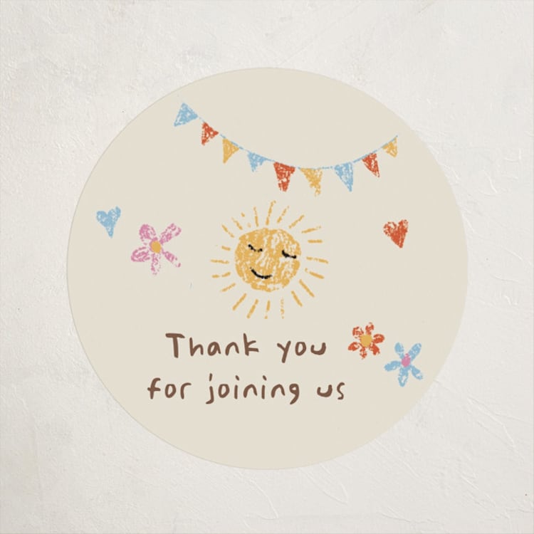 "A Little Wild One Baby Shower" - Baby Shower Stickers in Linen by Celine Nguyen - Front