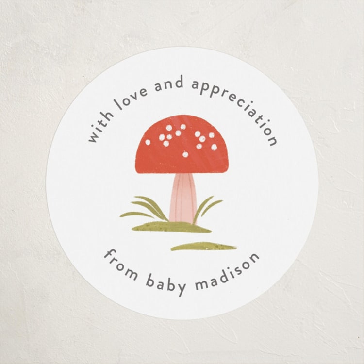 "Little Fun Guy" - Baby Shower Stickers in Fairy by Paper Raven Co. - Front