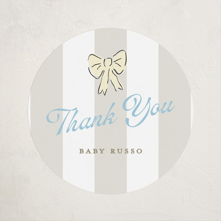 "Preppy Pup" - Baby Shower Stickers in Bluebird by Susan Zinader - Front