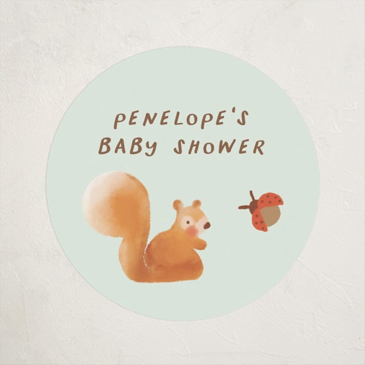 "tippaleipä" - Baby Shower Stickers in Mint by chocomocacino - Front