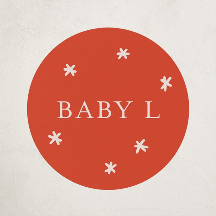 "Sprinkle Love And Joy" - Baby Shower Stickers in Sorbet by Abbigail Lim - Front
