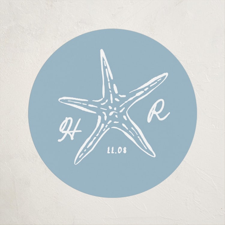 "nautical celebration" - Baby Shower Stickers in Powder Blue by Claudia Orengo - Front