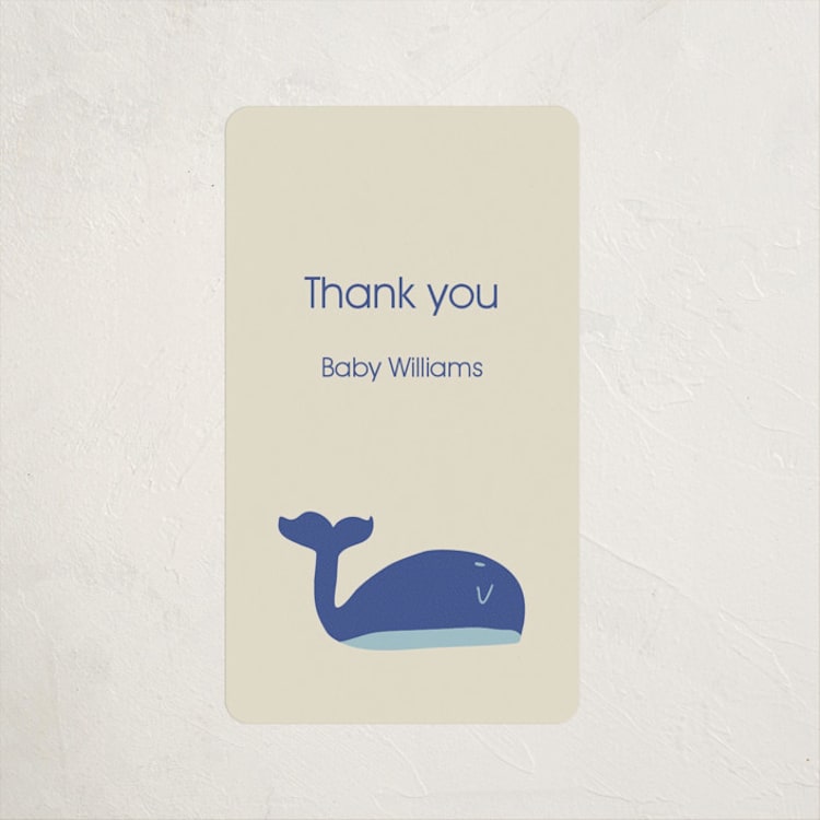 "Whale Hello" - Baby Shower Stickers in Sea by Harriet Richter - Front