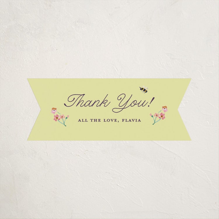 "Blooming Garden" - Baby Shower Stickers in Citrus by Pati Cascino - Front