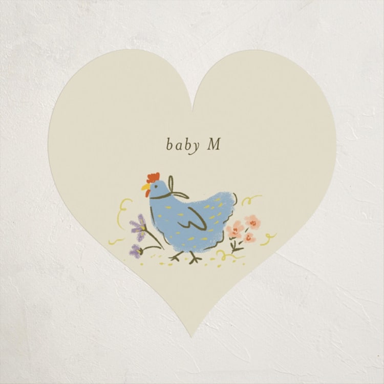 "Whimsical Frame" - Baby Shower Stickers in Creamery by Vera Lim - Front