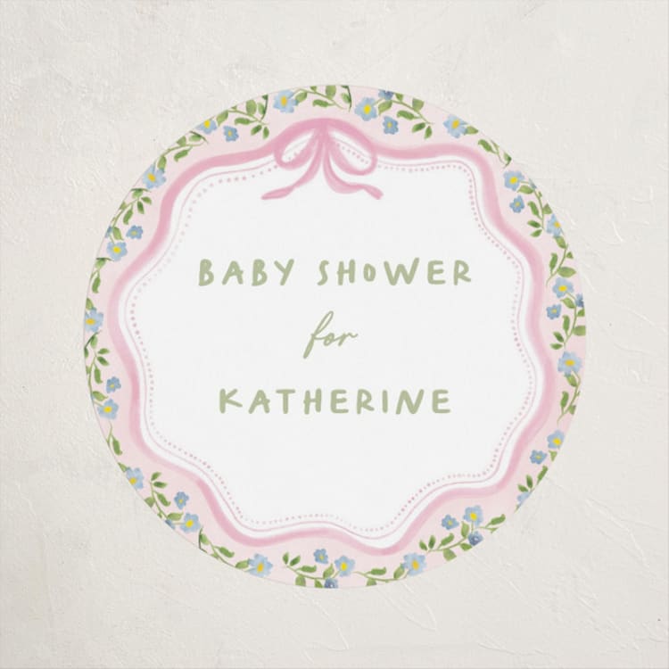 "Baby in bloom" - Baby Shower Stickers in Garden Glory by Creo Study - Front