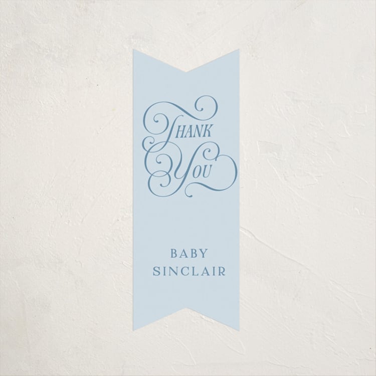 "Oh Boy!" - Baby Shower Stickers in Bluebonnet by Laura Hankins - Front