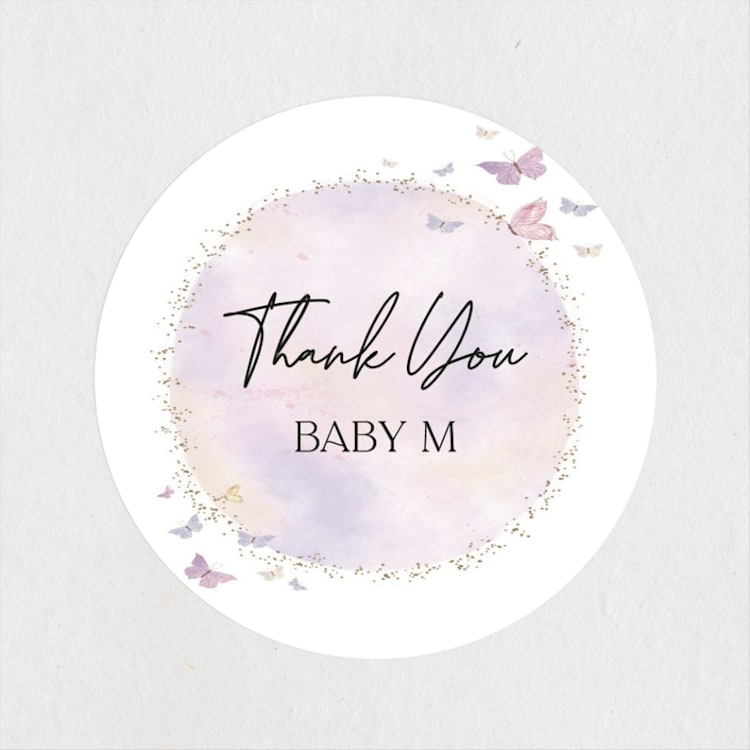 "Fabled" - Baby Shower Stickers in Blush by Jelena Vuletic - Front