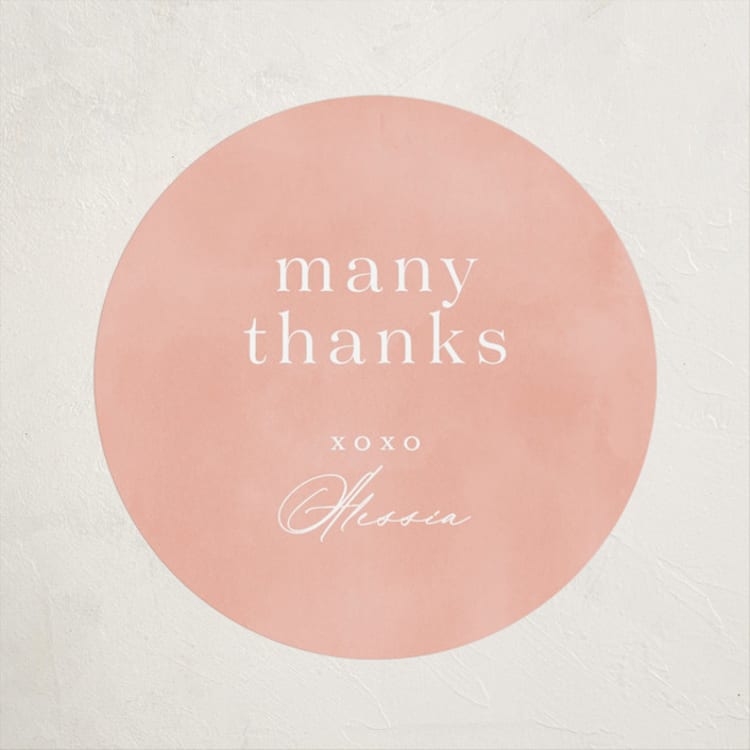 "Blooming Brunch" - Baby Shower Stickers in Rose by Ashley DeMeyere - Front