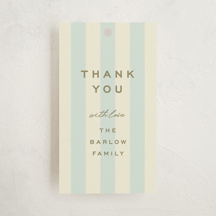 "oh boy" - Baby Shower Favor Tags in Baby Blue by Ellen Schlegelmilch - Front