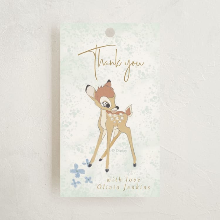 "Disney's Bambi Forest" - Baby Shower Favor Tags in Forest by frau brandt - Front