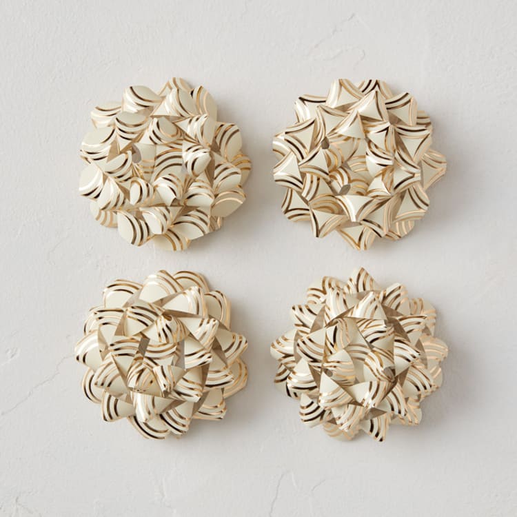"Foil Arches" - Wrapping Paper Bow in Ivory by Owl and Toad