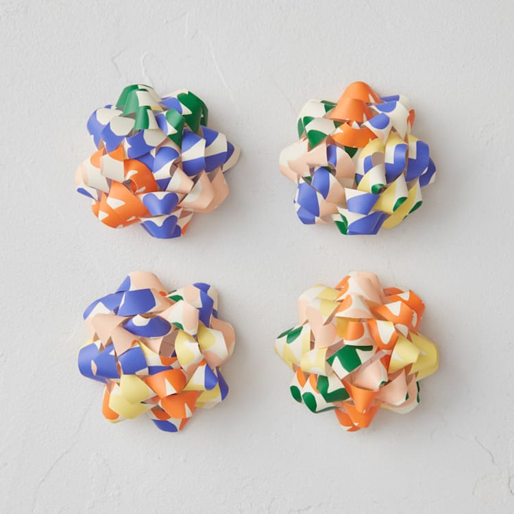 "Cut Paper Floral" - Wrapping Paper Bow in Pop by Ampersand Design Studio