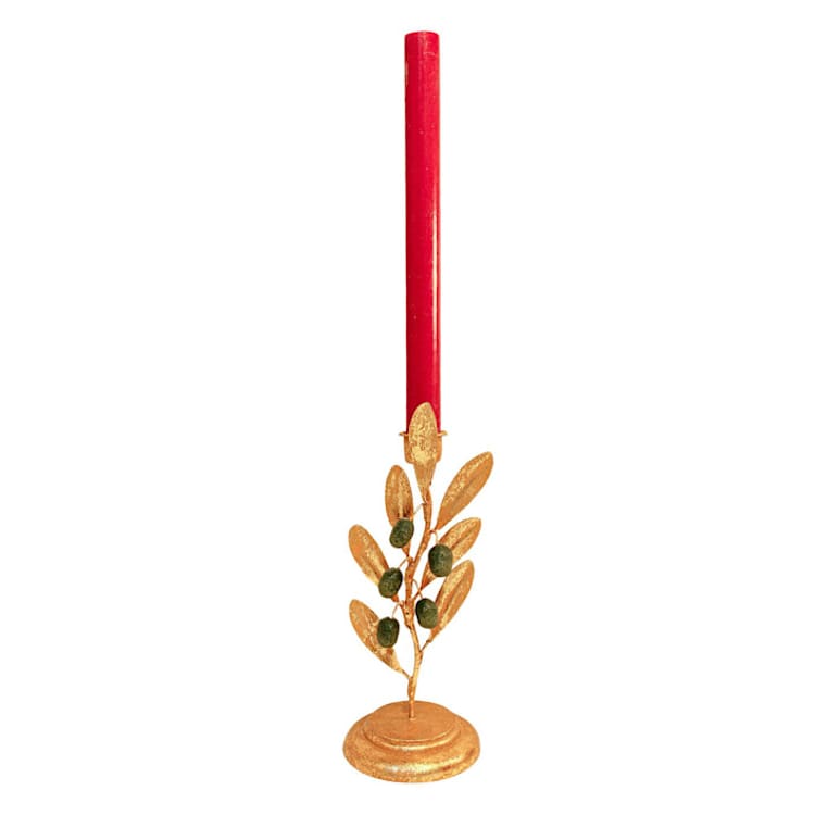 "Olive Candle Holder in Gold" - Candle Holders in gold by Inner Child