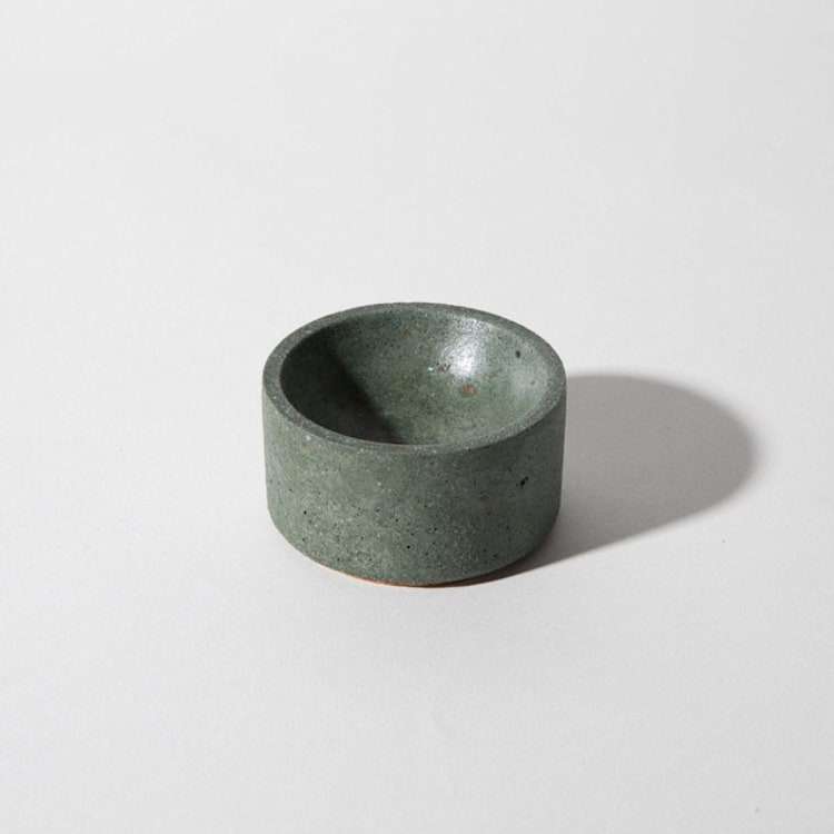 "Round Incense Holder - Dark Green Terrazzo" - Candle Holders in green by Pretti.Cool